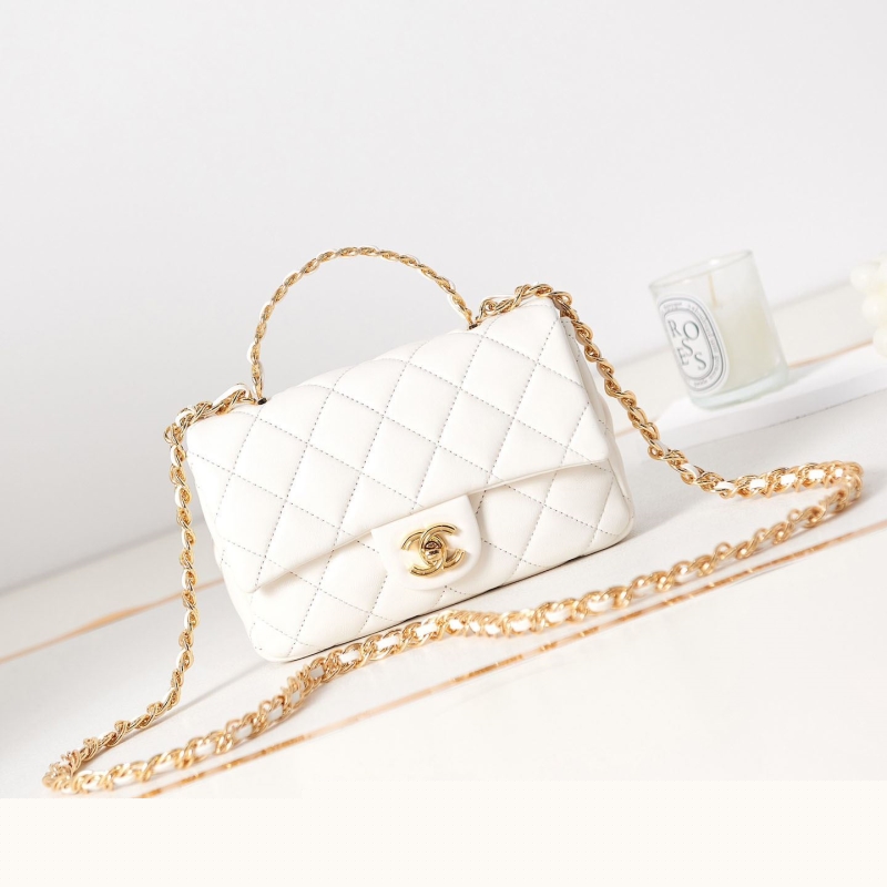 Ch*el top handle bags
